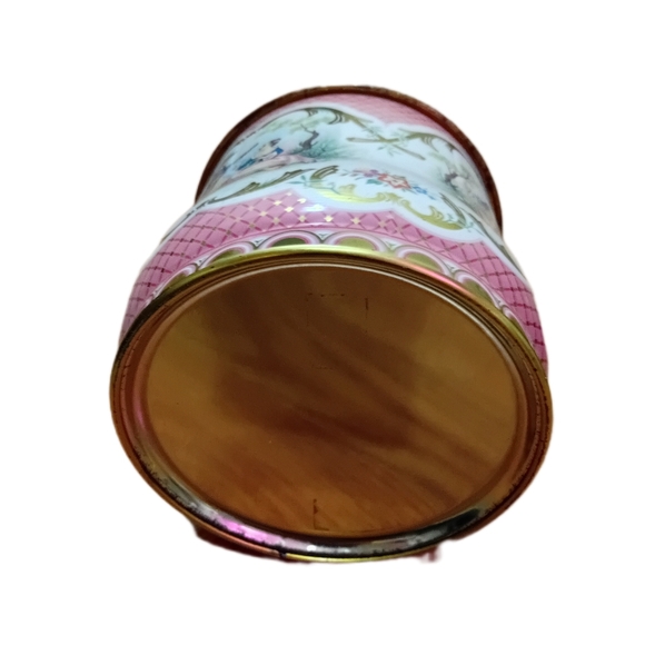 Vintage Decorative Metal Jar with Lid - Picture 7 of 9